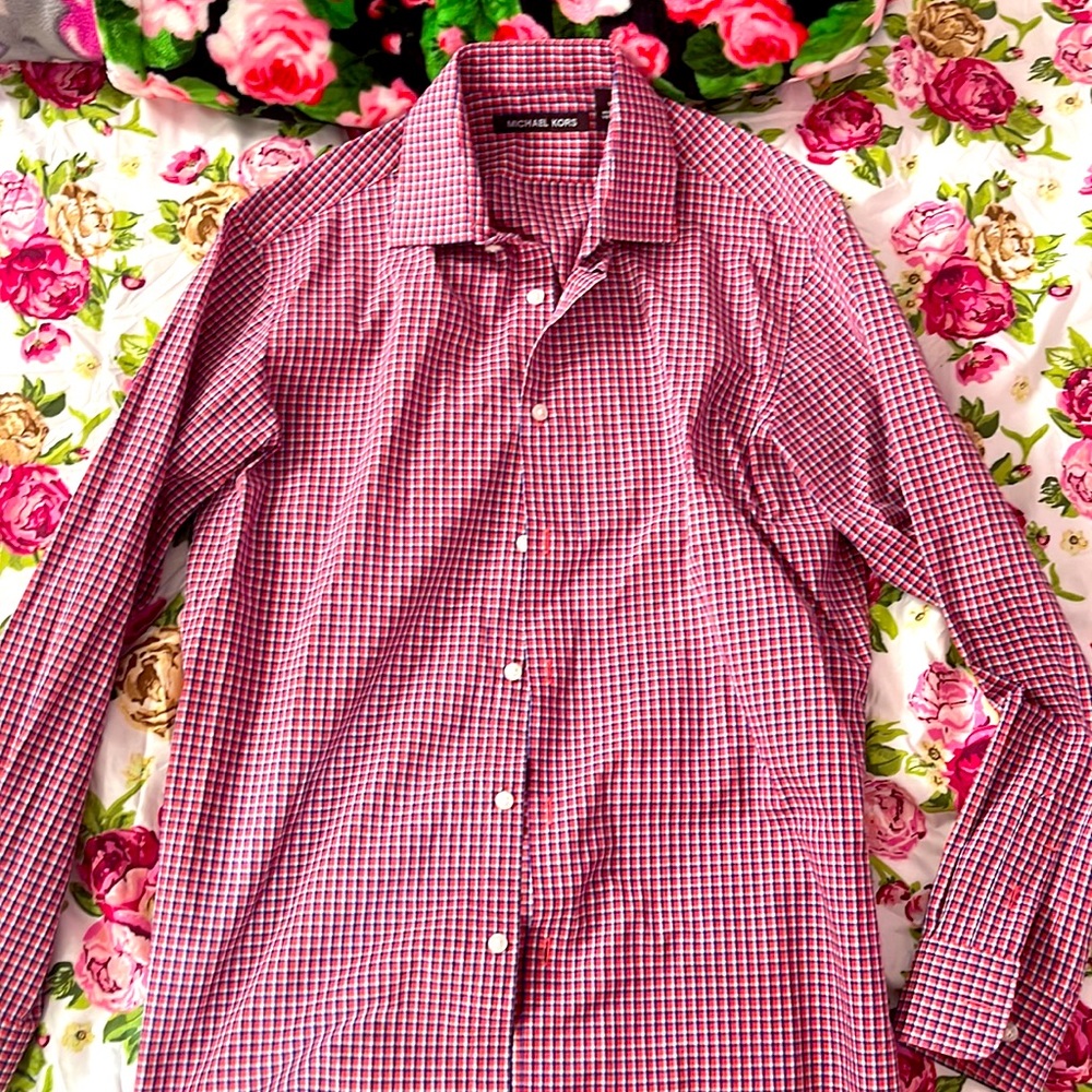 Michael Kors size 16 boys dress shirt red